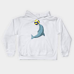 Dolphin with Volleyball Kids Hoodie